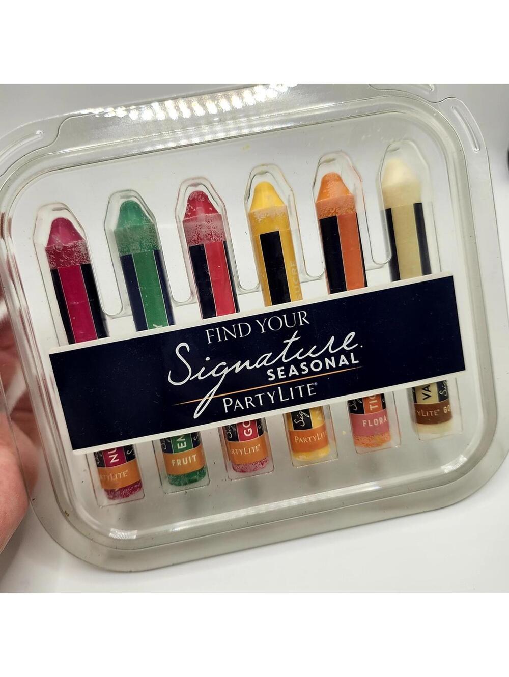 New PartyLite Signature Seasonal Blending Crayons / Scent Sticks